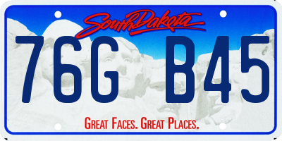 SD license plate 76GB45
