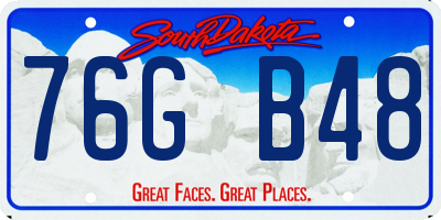 SD license plate 76GB48