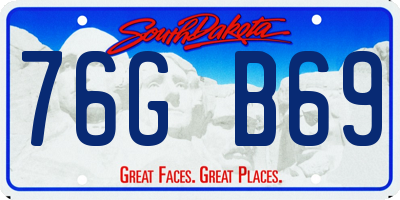 SD license plate 76GB69