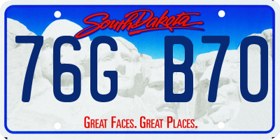 SD license plate 76GB70