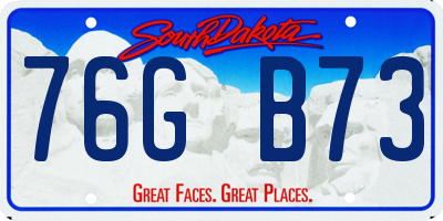SD license plate 76GB73