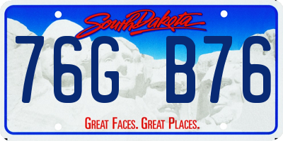 SD license plate 76GB76