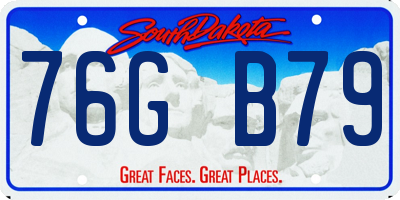 SD license plate 76GB79