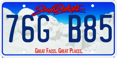 SD license plate 76GB85