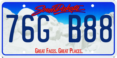 SD license plate 76GB88