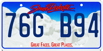 SD license plate 76GB94