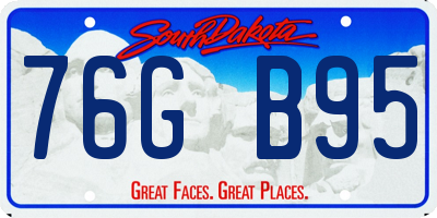 SD license plate 76GB95