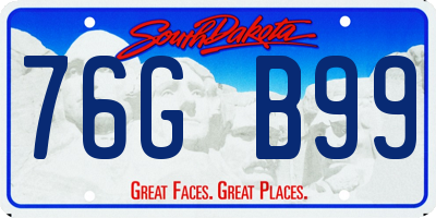 SD license plate 76GB99