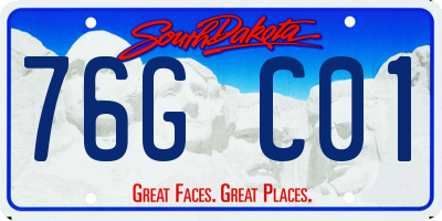 SD license plate 76GC01