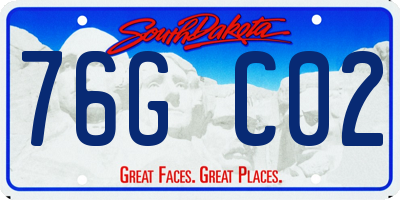 SD license plate 76GC02