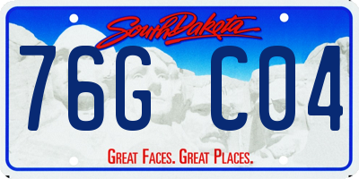 SD license plate 76GC04