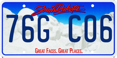 SD license plate 76GC06