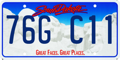 SD license plate 76GC11
