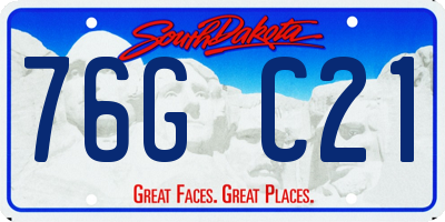 SD license plate 76GC21