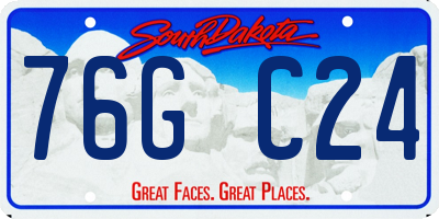 SD license plate 76GC24