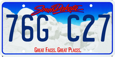 SD license plate 76GC27