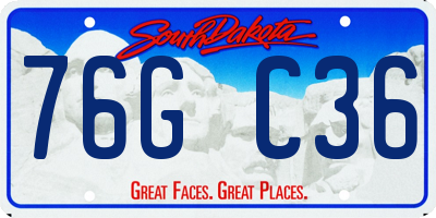 SD license plate 76GC36