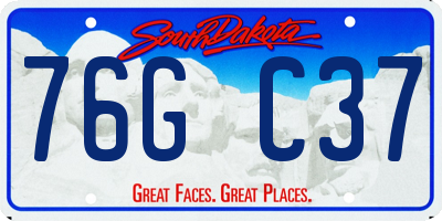 SD license plate 76GC37