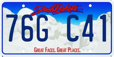 SD license plate 76GC41