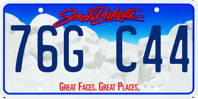 SD license plate 76GC44