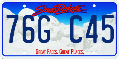 SD license plate 76GC45