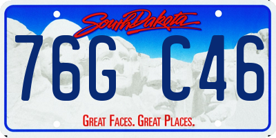 SD license plate 76GC46