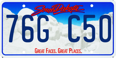 SD license plate 76GC50