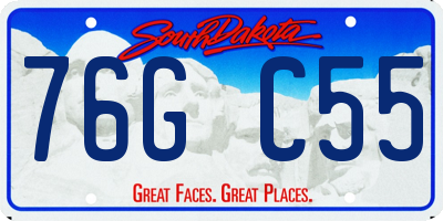 SD license plate 76GC55