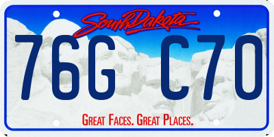 SD license plate 76GC70