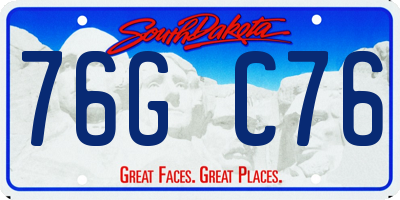 SD license plate 76GC76