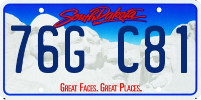 SD license plate 76GC81