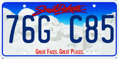 SD license plate 76GC85