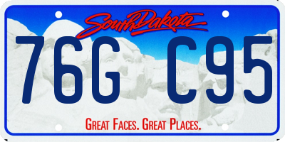 SD license plate 76GC95