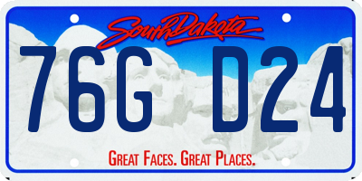 SD license plate 76GD24