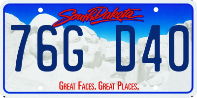 SD license plate 76GD40