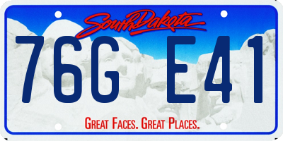 SD license plate 76GE41