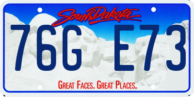 SD license plate 76GE73