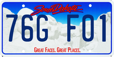 SD license plate 76GF01