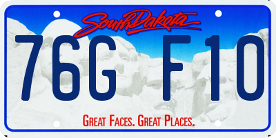 SD license plate 76GF10