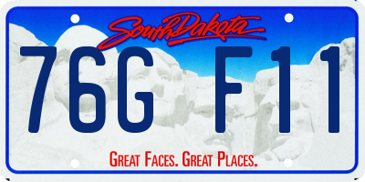 SD license plate 76GF11