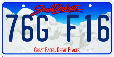 SD license plate 76GF16