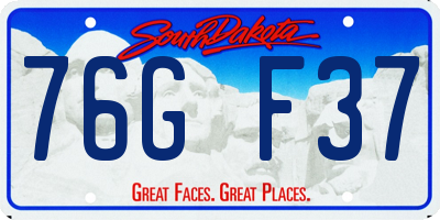 SD license plate 76GF37
