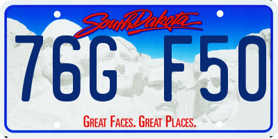 SD license plate 76GF50