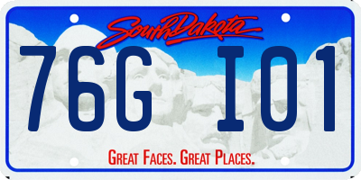 SD license plate 76GI01