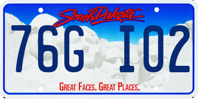 SD license plate 76GI02