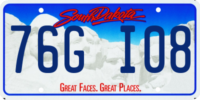 SD license plate 76GI08