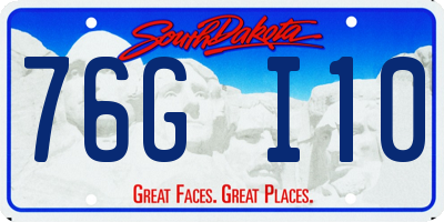 SD license plate 76GI10
