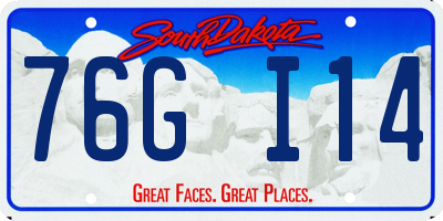 SD license plate 76GI14