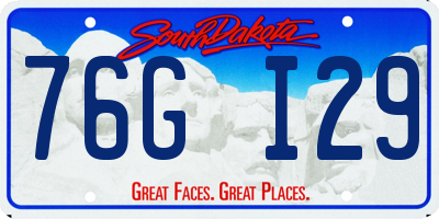 SD license plate 76GI29