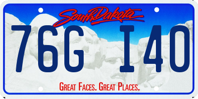 SD license plate 76GI40